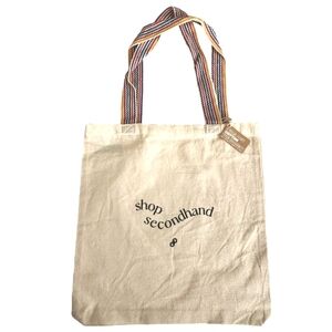 Eco-friendly Canvas Tote with Multicolor Straps